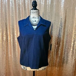 NWT - Denim Strech Sleeveless Top